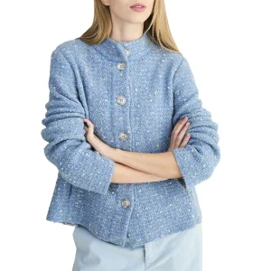 Giacca In Boucle' Stile Chanel Con Bottoni