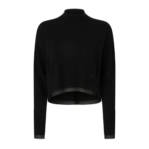 Lupetto Spuma In Cachemire Donna Nero Limousine