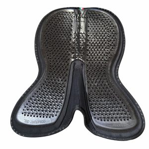 HORSENA HORSENA SHAPED WITHERS HALF PAD w/HD-18 foam padding abd 8 mm gel insert-JUMPING SHAPE Steel/black Jumping