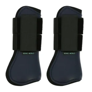 RIDING WORLD Stinchiere Riding World Tendon Boots NAVY salvaschiena per sella inglese