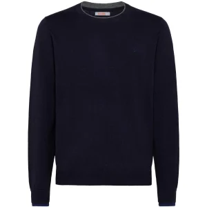 Pullover Girocollo Uomo Navy Blue