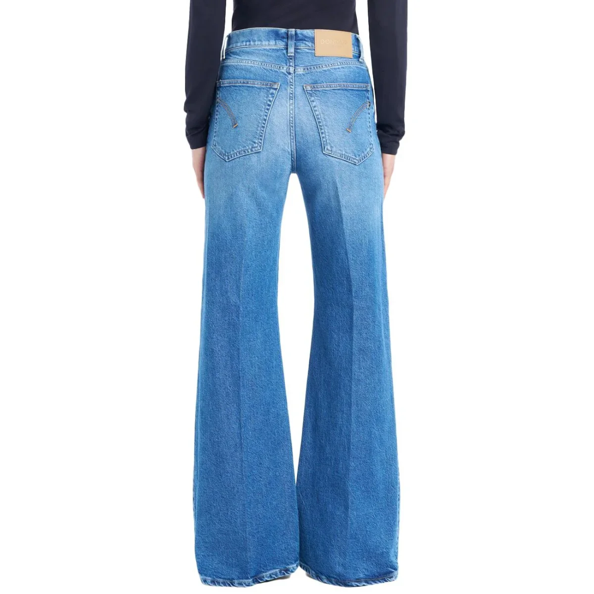 Jeans Amber Wide Leg In Denim Stretch Cotone E Lyocell - immagine 4