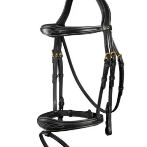 DY'ON ANATOMIC FLASH NOSEBAND BRIDLE D COLLECTION Nero BRIGLIE