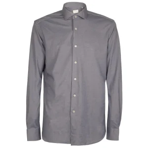 Camicia Con Collo Alla Francese Uomo Blu