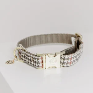 KENTUCKY COLLARE PER CANE IN PIED-DE-POULE KENTUCKY Beige accessorio per cani