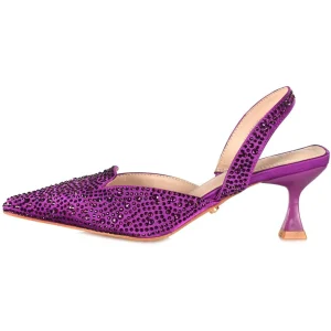 Scarpe Fafnir Viola Slingback/Swarowsky Donna Viola