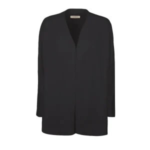 Cardigan In Lana Donna Blu Navy