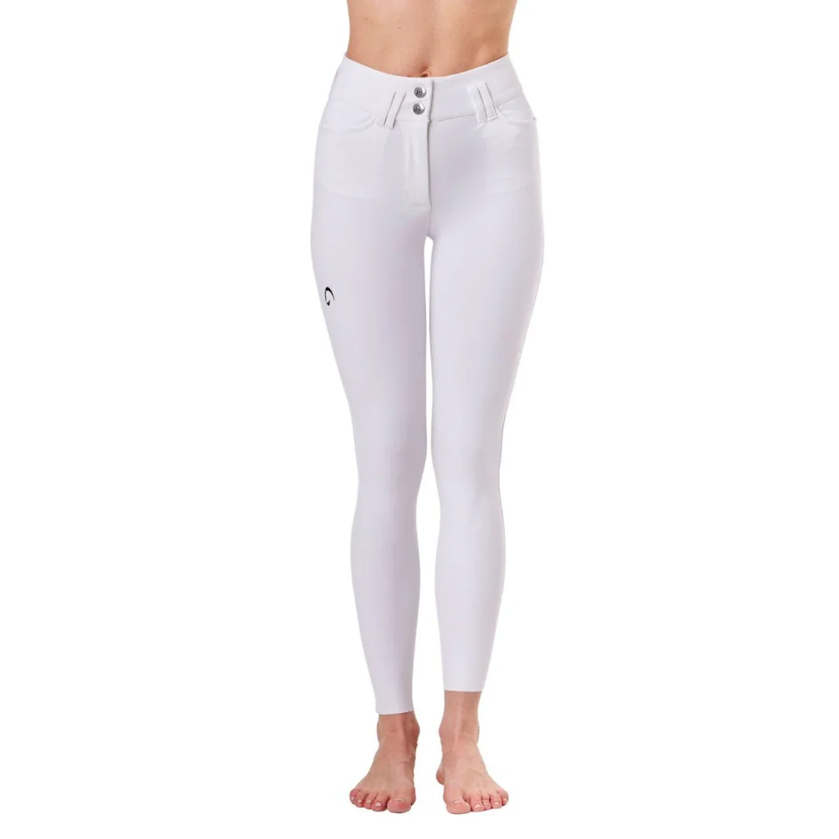 Pantalone da Equitazione Da Donna Half Grip Berlino Mascheroni Bianco