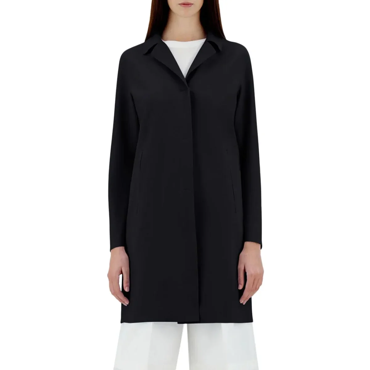 Cappotto Slim Scuba Tecnico Donna Nero - immagine 5