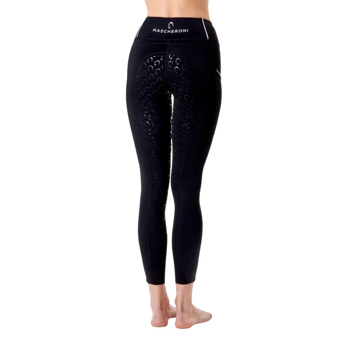 Leggings Da Donna Full Grip Arezzo Mascheroni Nero/Argento - immagine 9