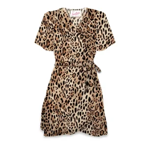 Abito Cedric Mini Donna Satin San Leopard