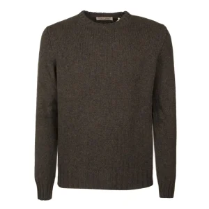 Maglia In Lana Uomo Verde Blu Melange