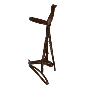 Testiera Con Capezzino Anatomico Con Ricamo Mascheroni Marrone