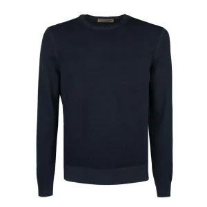 Pullover Tinto In Capo Uomo Blu Navy
