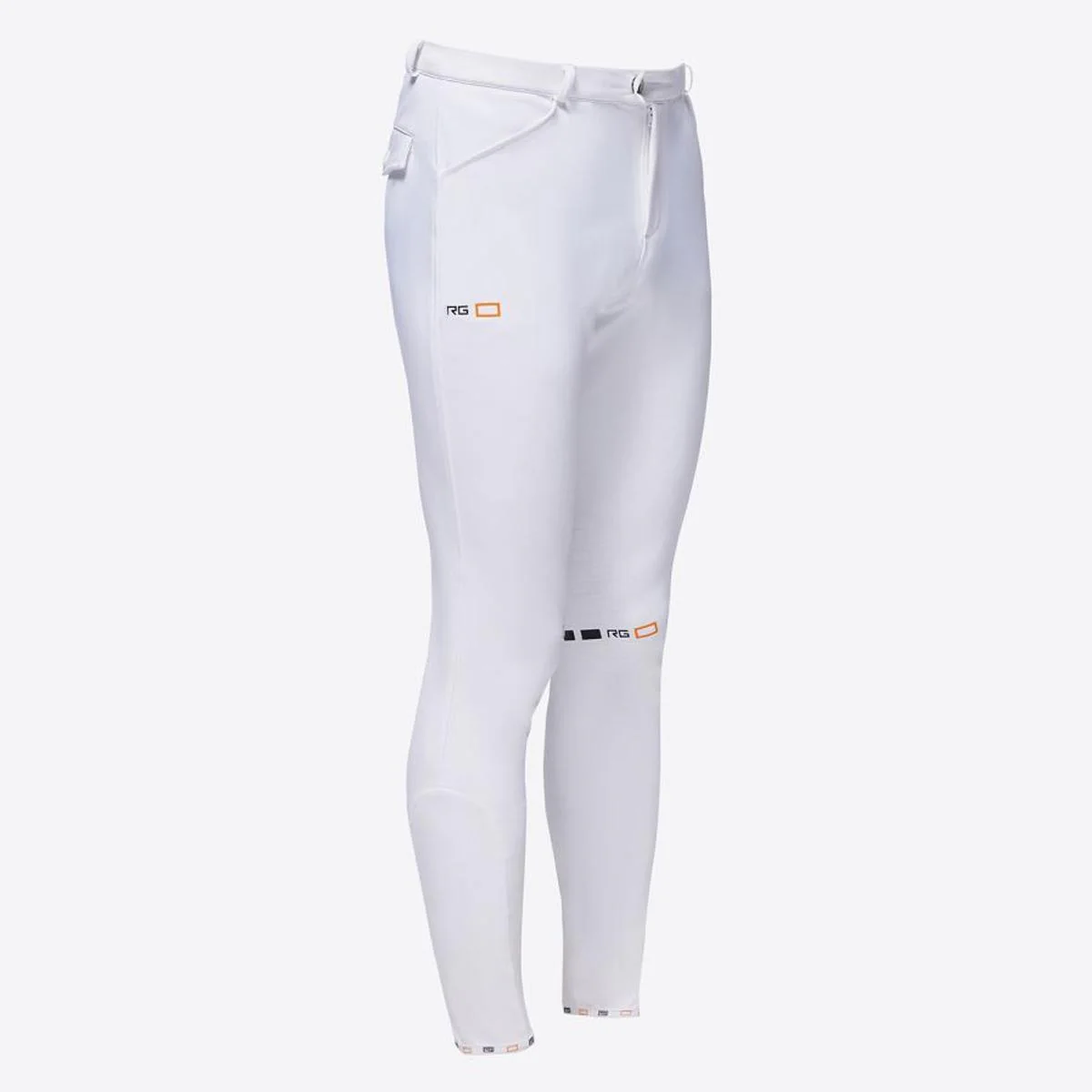 RG - CT PANTALONE UOMO CON GRIP AL GINOCCHIO WHITE PANTALONI DA EQUITAZIONE