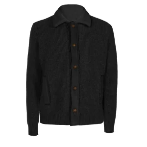 Blouson Con Inserti In Montone Uomo Nero