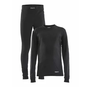 Set Intimo Core Dry Baselayer Maglia E Pantaloni Bimbo Black