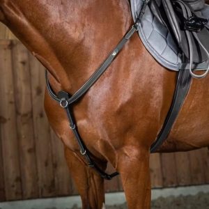 DY'ON PETTORALE IN CUOIO A Y WORKING COLLECTION Nero PETTORALI