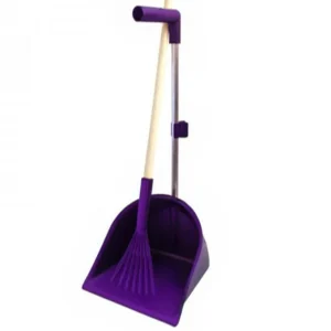 EQUINE HORSE Manure collector with aluminium stick Viola attrezzatura da scuderia (7656)