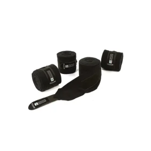 Set 4 Pezzi Fasce Da Lavoro In PIle Equiline Nero