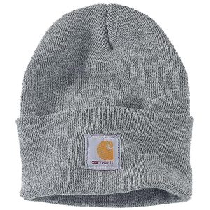 Carhartt Knit Cuffed Beanie Grey berretto in maglia a coste