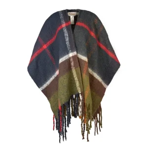 Poncho Isla Check In Pile Donna Classic