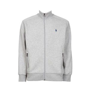 Felpa Full Zip E Logo Uomo Grey Navy
