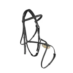 CWD TESTIERA CUOIO C/RICAMO+REDINI GOMMA CWD Nero testiera per filetto con redini 09CWBR08FHSP+RE04HSP