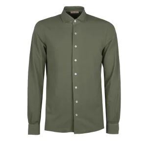Camicia Logo Uomo Verde Salvia