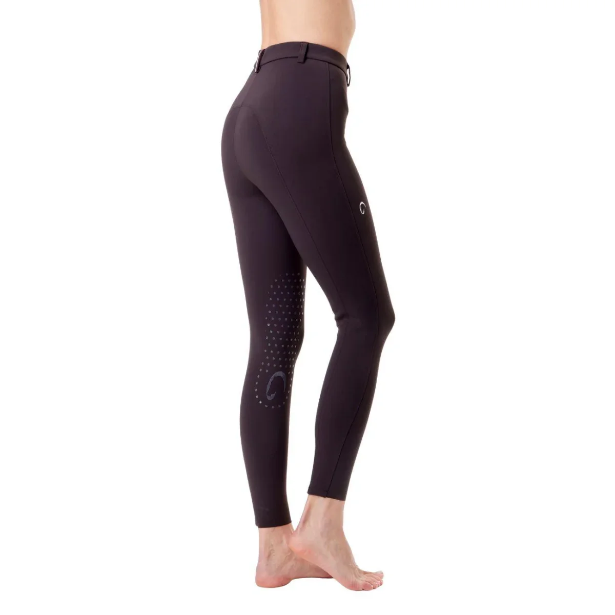 Pantalone Da Equitazione Da Donna Half Grip Parigi Mascheroni Marrone - immagine 9