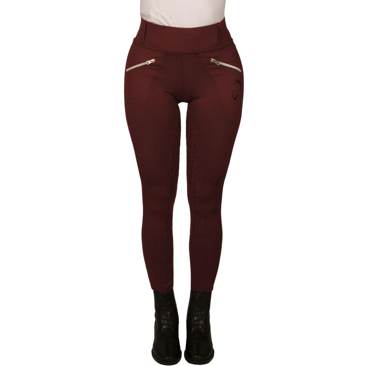 Leggings Donna Full Grip Con Tasche Mascheroni Bordeaux - immagine 4