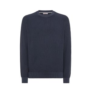 Pull Round Vintage Uomo Navy Blue