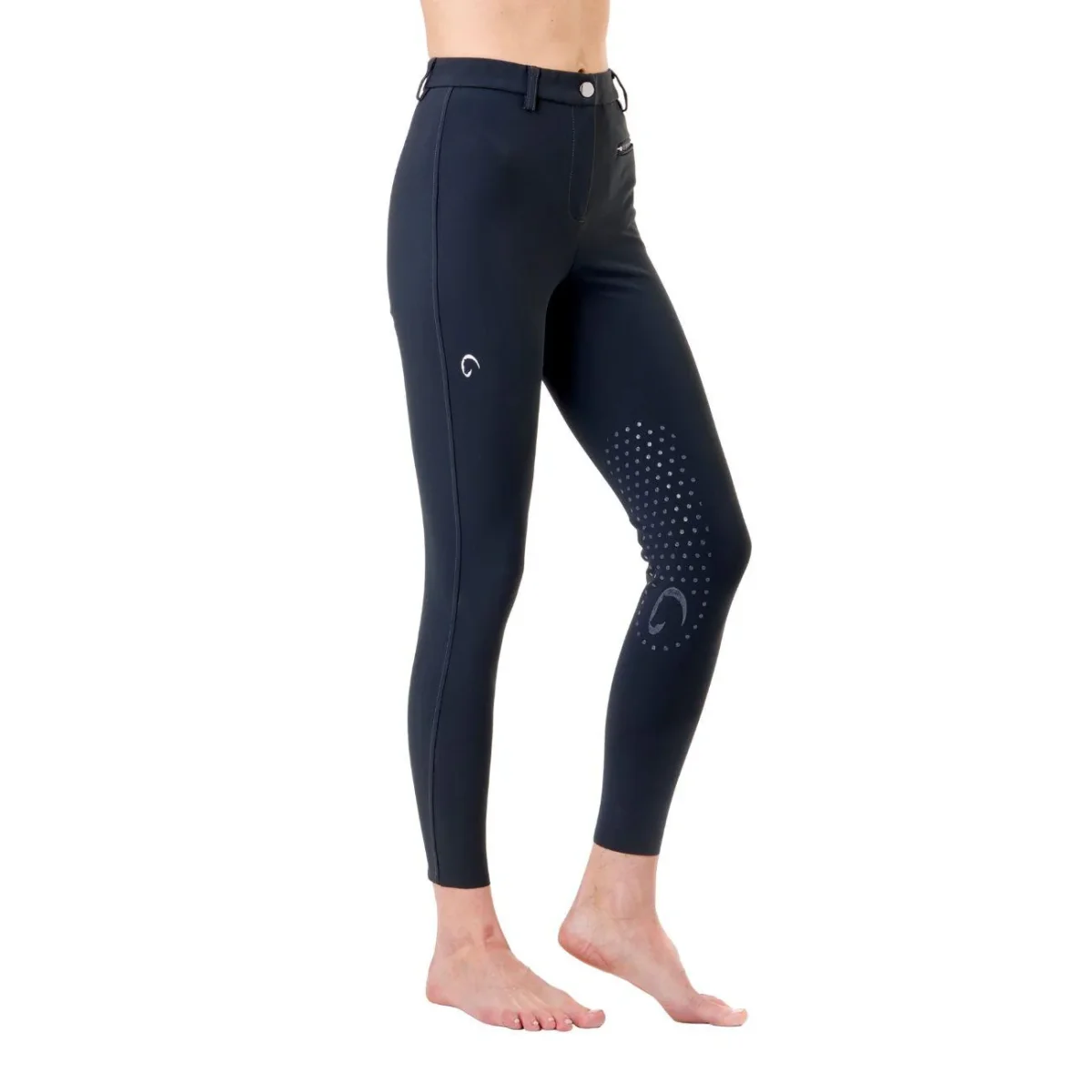 Pantalone Da Equitazione Da Donna Half Grip Parigi Mascheroni Blu - immagine 4