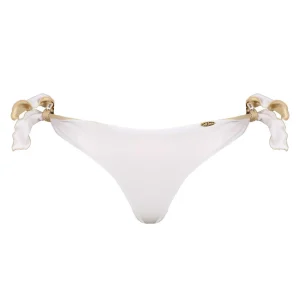 Brasiliana Reversibile Con Rouches Donna White Gold