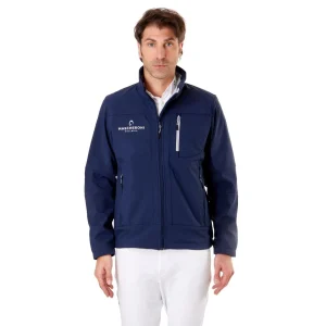 Softshell Da Uomo Full Zip Con Logo Tondo Sul Retro Mascheroni Selleria