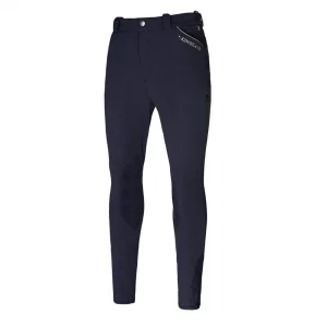 KINGSLAND PANTALONI UOMO GRIP AL GINOCCHIO MOD.KL KASPER E-TEC4 Blu pantaloni da equitazione