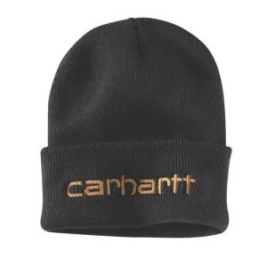Carhartt Knit Insulated Logo Cuffed Beanie Black berretto in maglia