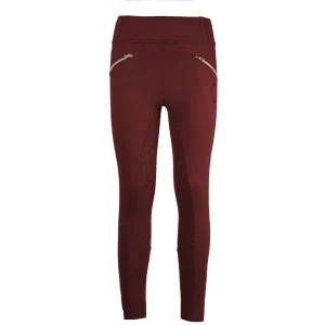 Leggings Donna Full Grip Con Tasche Mascheroni Bordeaux