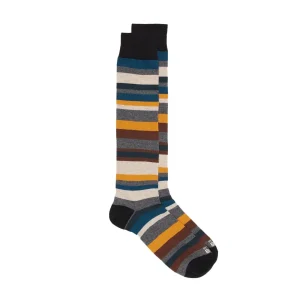 Calze Lunghe Stripes Multicolor Unisex Blu Multicolor