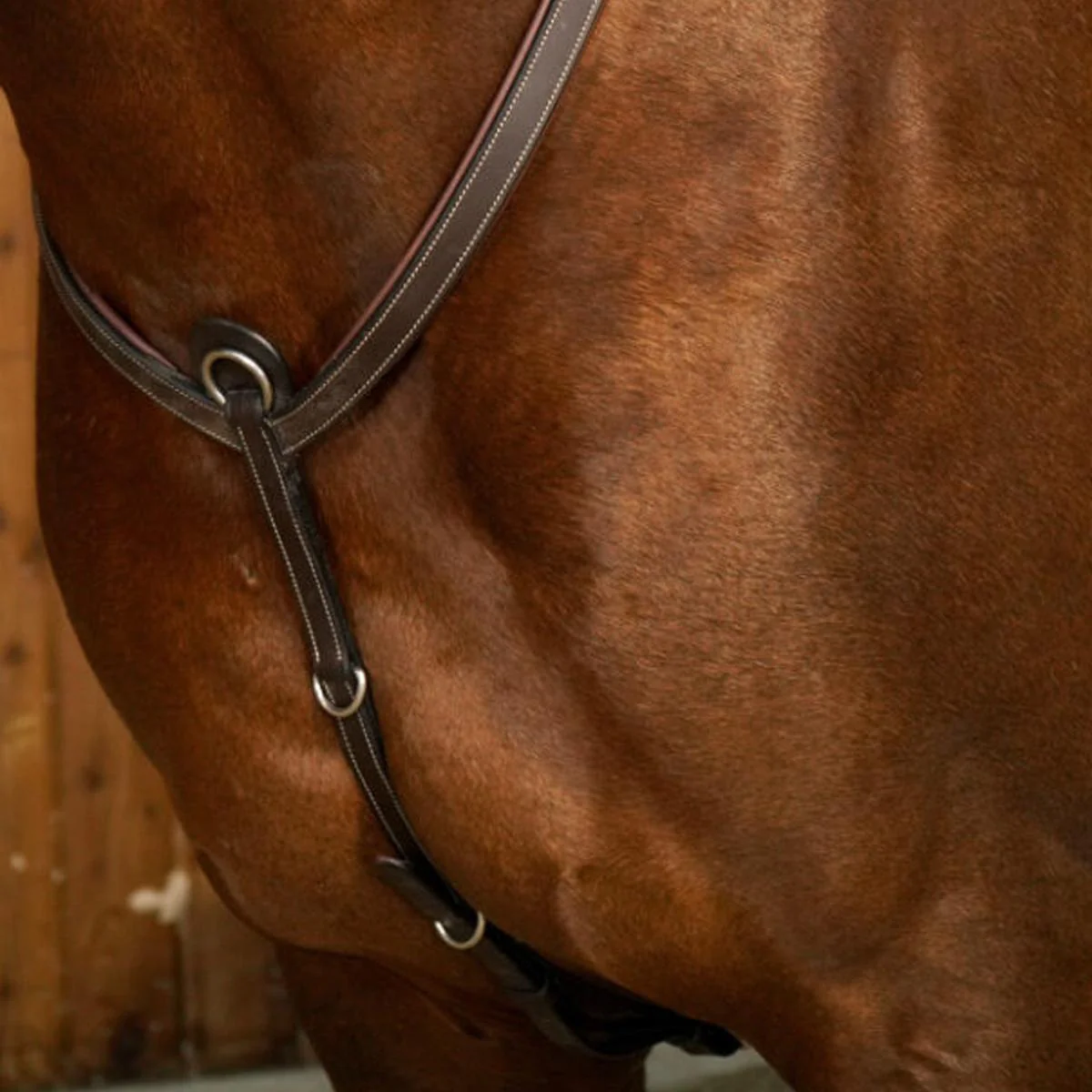 DY'ON PETTORALE IN CUOIO A Y CON PONTE WORKING COLLECTION Marrone PETTORALI - immagine 3