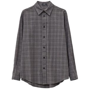 Camicia A Quadri Grigio