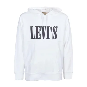 Felpa Pieced Hoodie Uomo Bianco Nero