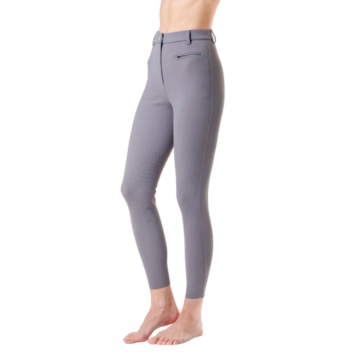 Pantalone Da Equitazione Da Donna Half Grip Parigi Mascheroni Grigio - immagine 4