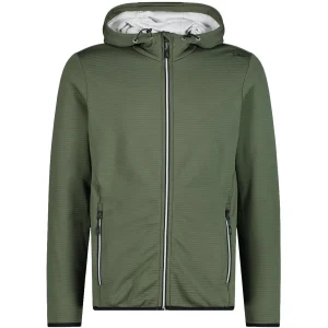 Giacca In Pile Stretch Perform Uomo Oil Green