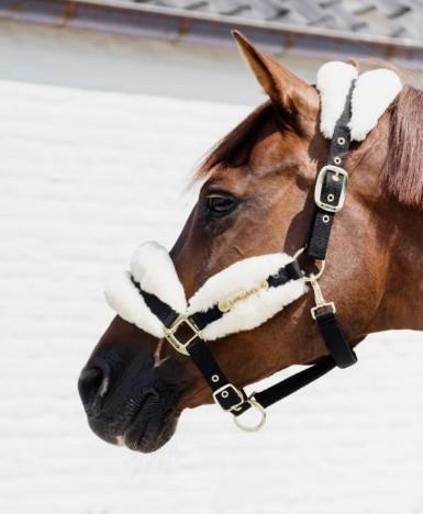KENTUCKY NYLON SHEEPSKIN HALTER SOFT KENTUCKY Bianco capezza per stalla e paddock - immagine 5