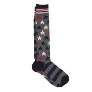Calze Lunghe Stars And Stripes Unisex Blu Grigio