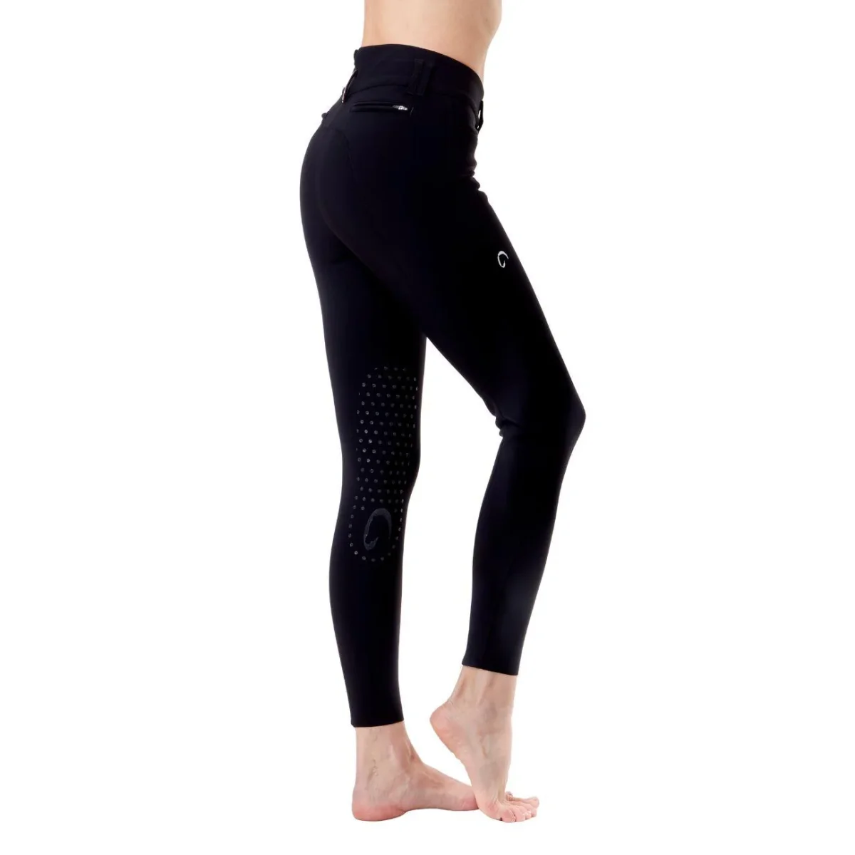Pantalone da Equitazione Da Donna Berlino Half Grip Mascheroni Nero - immagine 9