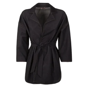 Blazer Visone Donna Blu Denim