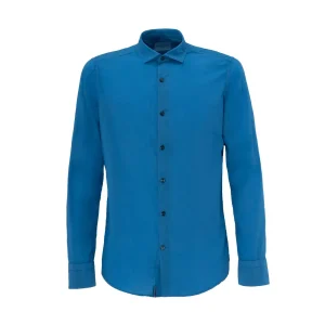 Camicia In Cotone Uomo Bluette
