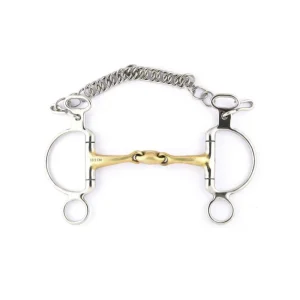 JUMP'IN FELIPE BITS FRENCH MOUTH SPEZZATO IN 3 OTTONE JUMP'IN OTTONE imboccature speciali 0101